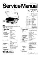 Technics - SLBD-21 - Service manual 
